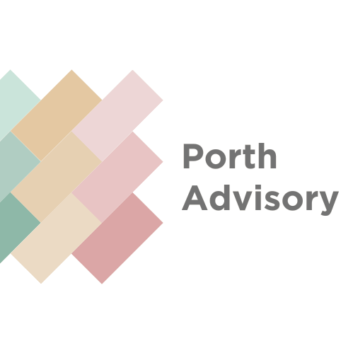 Porth Advisory Logo Porth Advisory logo with test: "Porth Advisory"